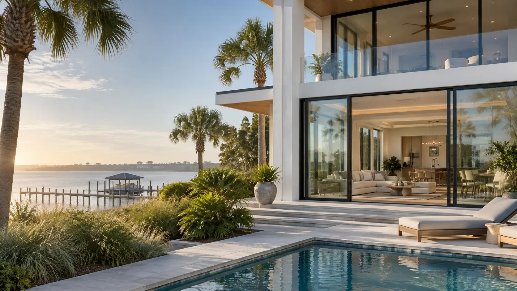Coastal Pensacola home with professionally filmed windows