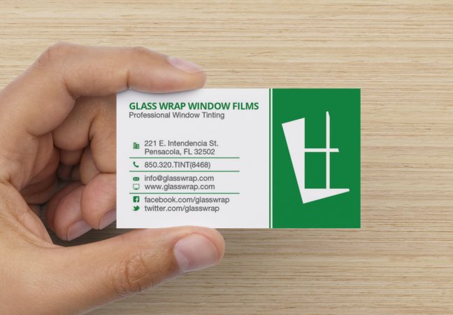 Glass Wrap Window Tinting Business Card